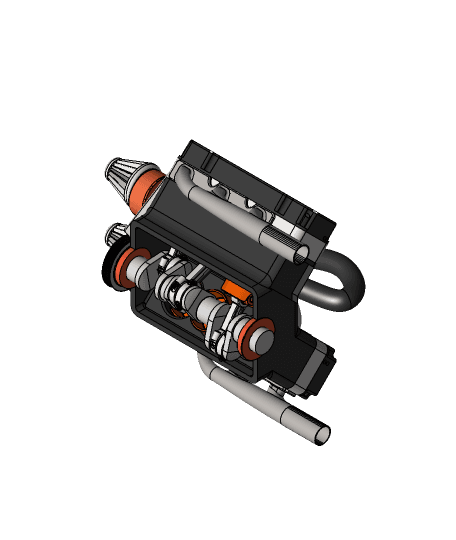 Automobile Engine 3D PRINT by haktanyagmur full viewable 3d model
