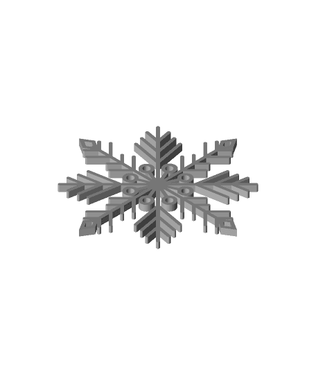 Snowflake Ornament v23 3d model