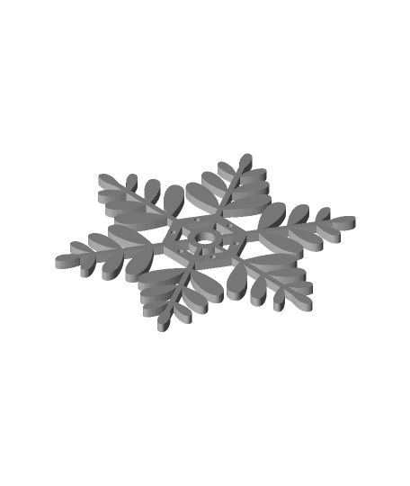 Snowflake Ornament v24 3d model