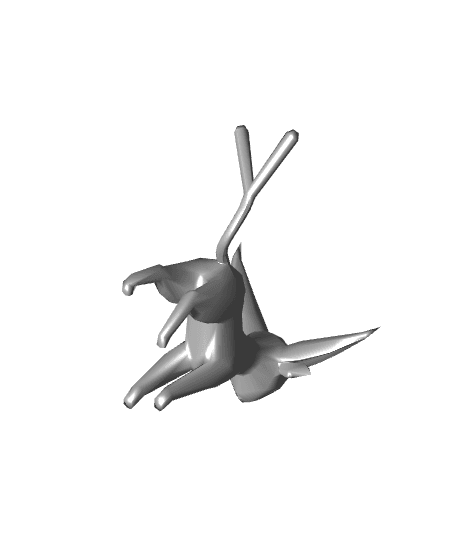 Low Poly Espeon - Fan Art (Bambu Project and Multi-Part Included) 3d model