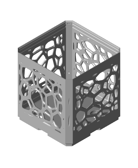 Voronoi Remix of 2x2x2, Full Lock Holes, Multigrid Bin 3d model