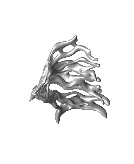 Shadow Raven - Elemental Familars - PRESUPPORTED - Illustrated and Stats - 32mm scale			 3d model