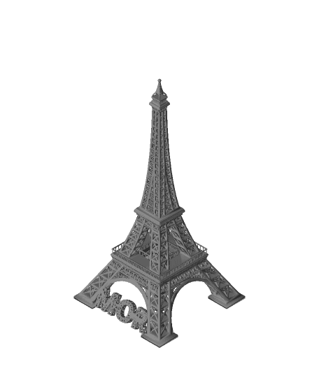 Eiffel tower - mor by Lucasfrit full viewable 3d model