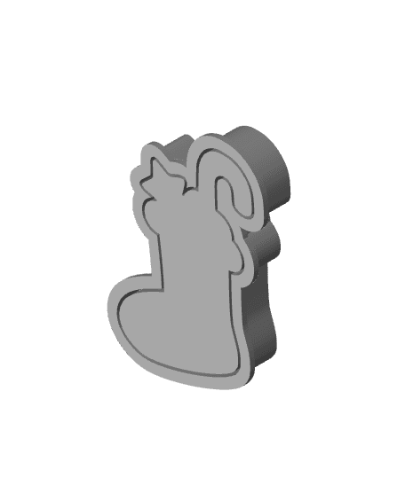 Sock - Cookie Cutter with Stamp 3d model