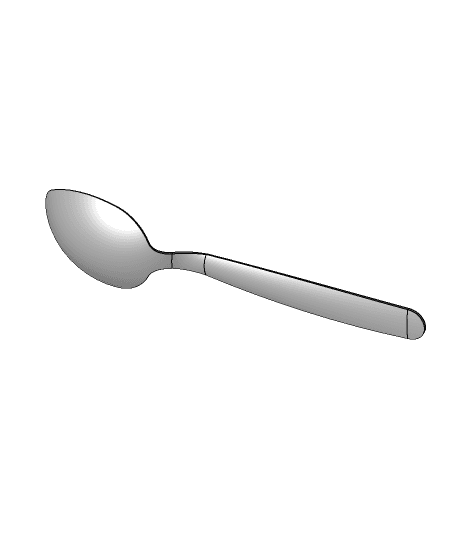 Metal Spoon by Tech designer full viewable 3d model