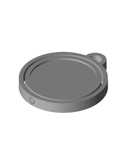 Remixable Round Rotating Keychain - Print in place. 3d model