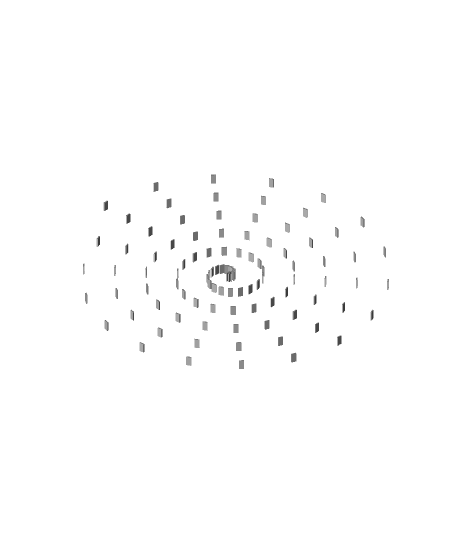 Dominoes Falling Nautilus Spiral 3d model