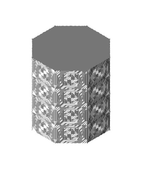 Mosaic Square Ripple Vase 3d model