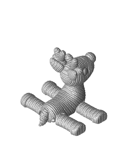 Flexi Male Crochet Reindeer 3d model