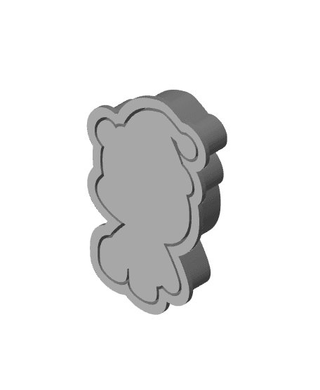 Teddy Bear - Cookie Cutter with Stamp 3d model