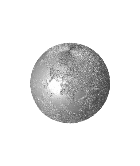 Moon Lithophane 200mm/20cm Diameter 3d model