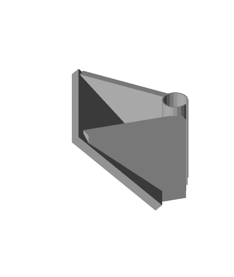 Grow Tent Shelf - Pole Hole 18mm (Webcam Screw Slot 45 Degree Angle) 3d model