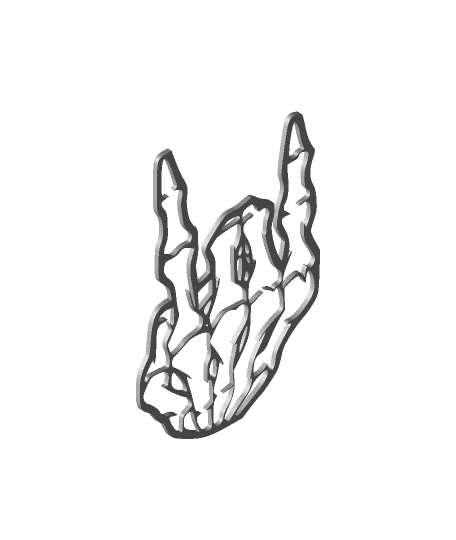 Skeleton Hands Rock Roll 2D-Art.stl by jefferson.moraes full viewable 3d model