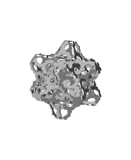 ROELOFS-HOLDEN-ESCHER TELLATED DODECAHEDRAL POLYLINKNOT 1 3d model