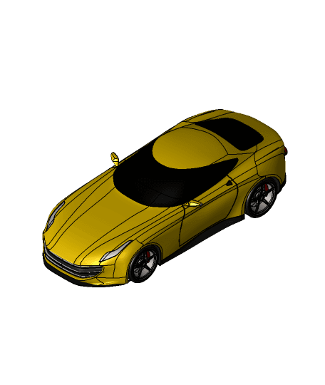 Ferrari V8 Berlinetta by Mattia Borroni full viewable 3d model