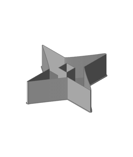 Shuriken 002F, nestable box (v2) by PPAC full viewable 3d model