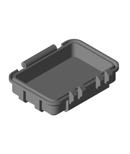 Self Latching Rugged Box - Compact Latch 3d model