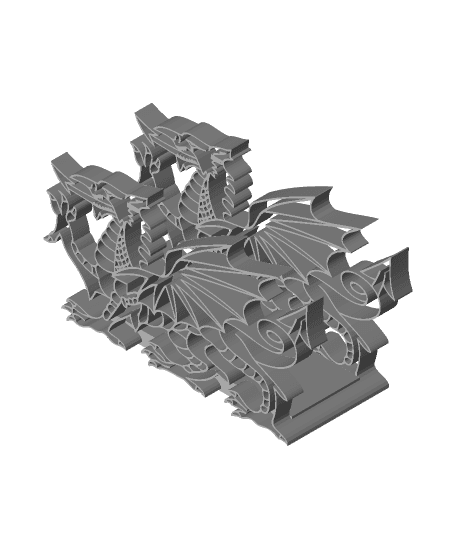 Dragons Napkin holder-v2 by jex7 full viewable 3d model