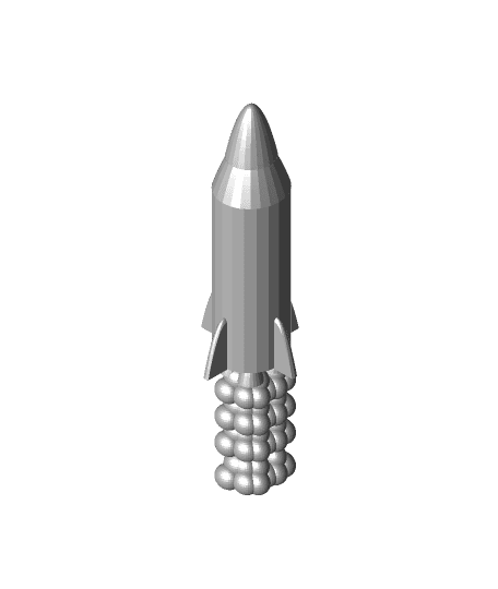 Desk toy Rocket by Cyrus Dorin full viewable 3d model