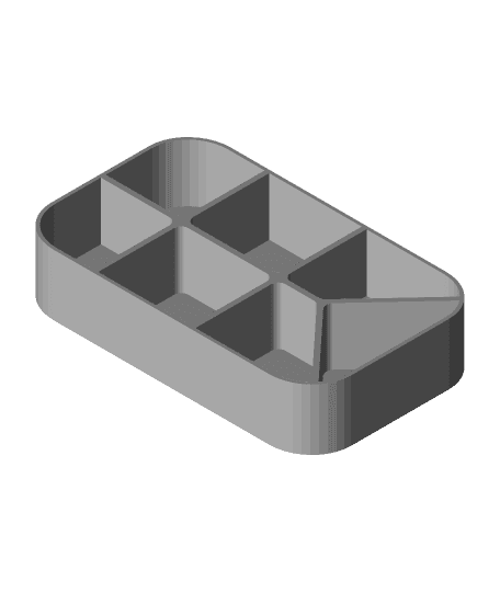 7 Segment Divider - Altoids Tin - Daily Pill Container- remix /w numbers 3d model