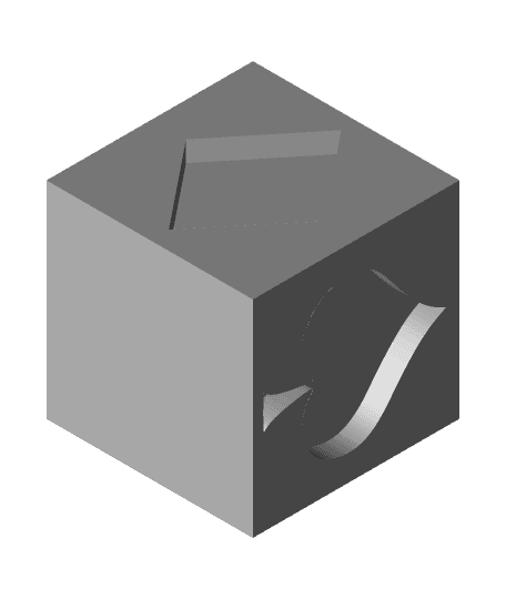 Euchre dealer cube  by fightinghotdog full viewable 3d model