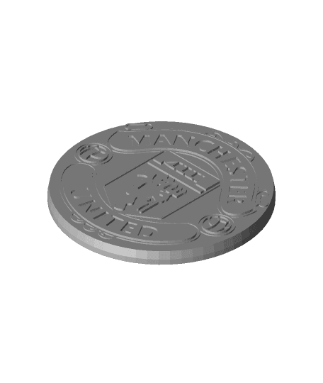 Concave Manchester United coaster or plaque 3d model
