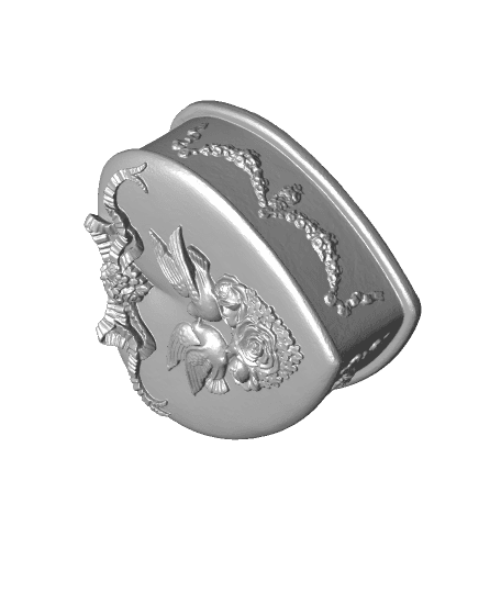 Incolay 2 Doves heart Cameo  3d model