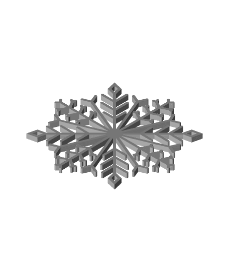 Snowflake Ornament v26 3d model
