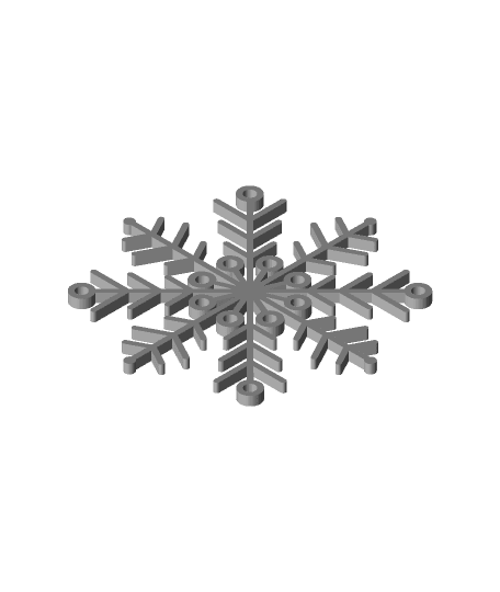 Snowflake Ornament v27 3d model