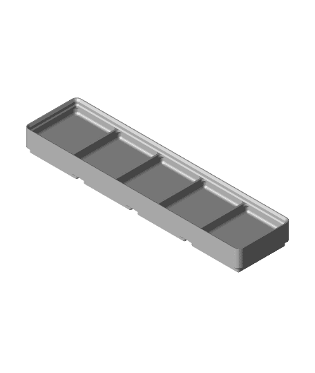 Divider Box 4x1x2 5-Compartment.stl by hardwire1010 full viewable 3d model