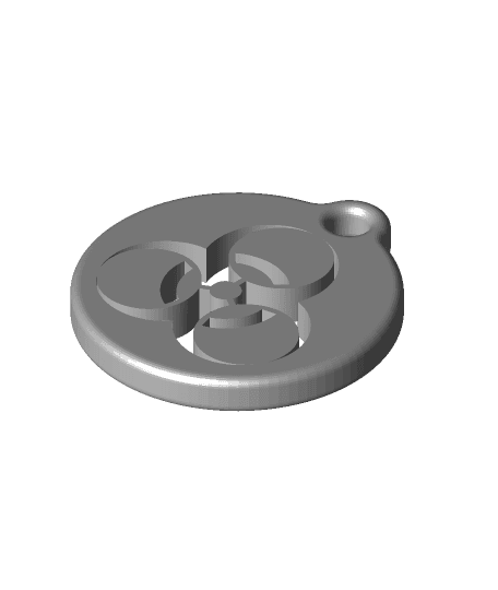 Biohazard Keychain - Zipper Pull 3d model