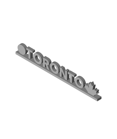 Toronto Ontario City Sign Replica 3d model