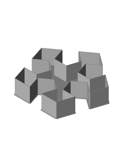 StarPentha, nestable box (v2) 3d model
