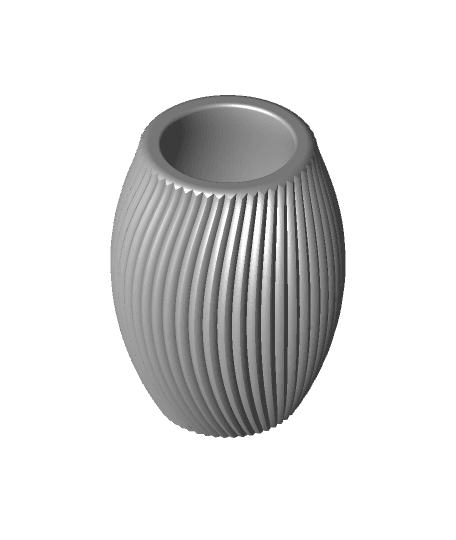 slim wavey Vase 3d model
