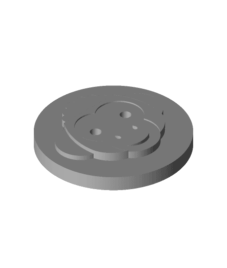 Monkey Medallion Coin & Stand (Single or Double) 3d model