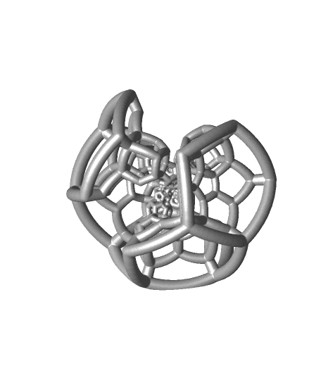 120-Cell Sculpture: Two Intertwining Rings  3d model