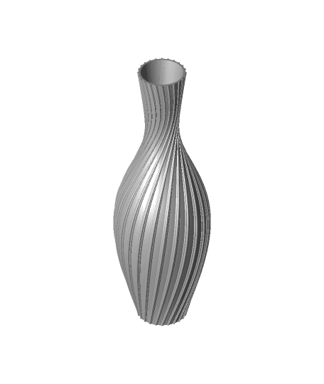 Vase with twisted Clover shape fillets 3d model