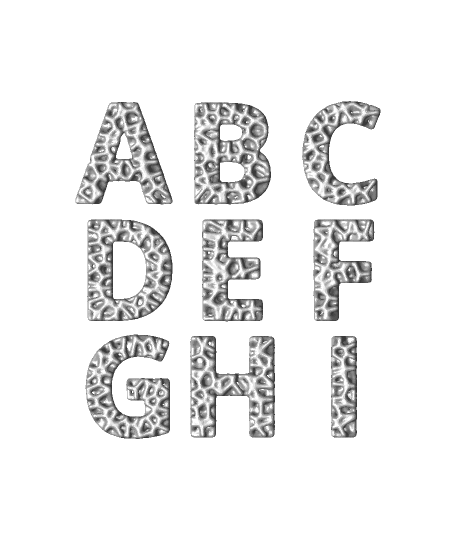 Lichen Letters 3d model