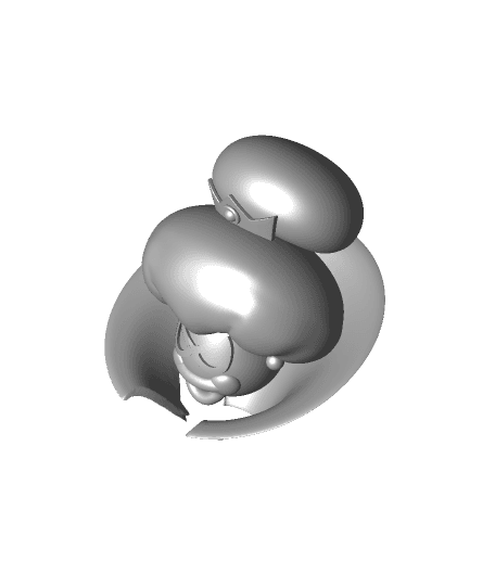 Princess Shroob - Custom WON 2.5 scale figure parts 3d model