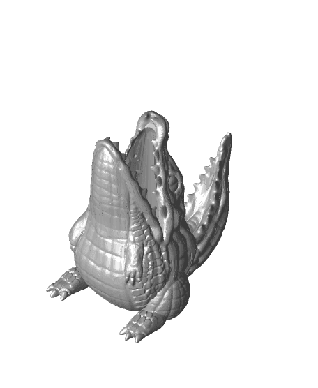 Gator Pen Cup (Print in place)  3d model