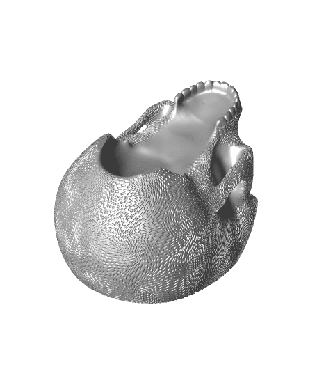 Twisted Pixel Skull Planter-Bowl 3d model