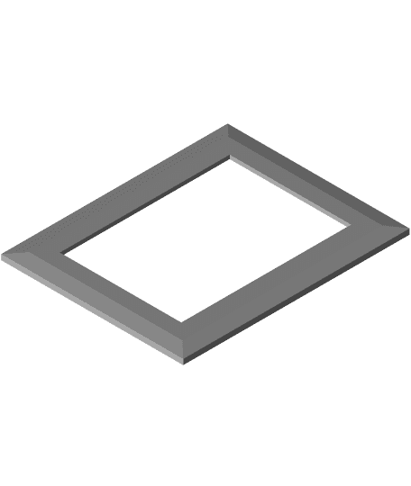5x7 Picture Frame 2-Part Template. 3d model