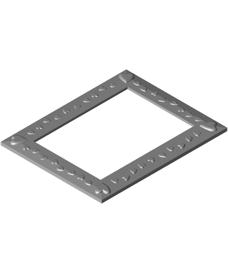 Remix of 5x7 Picture Frame 2-Part Template. 3d model