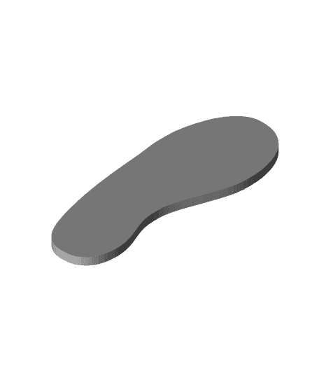 Leather stencil pattern outline flip flops 3d model
