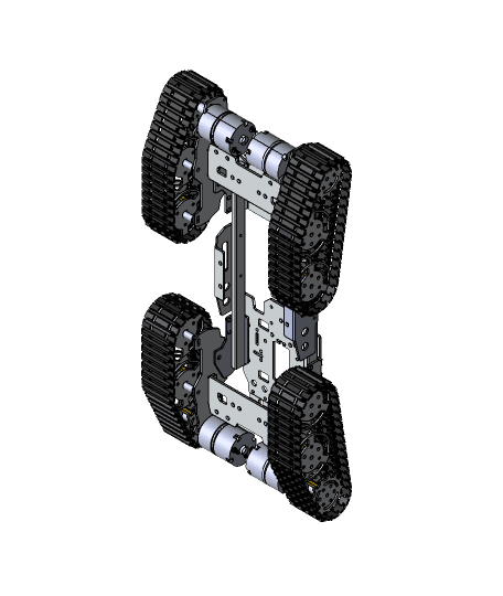 Quad_tread_chassis 3d model