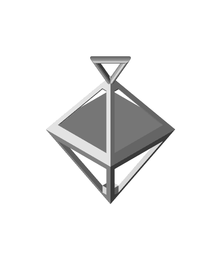Pyramid Diamond Keychain 3d model