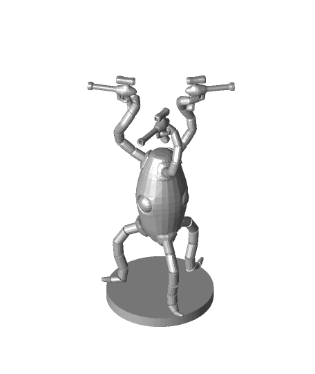 Alien Robot with Blasters 3d model