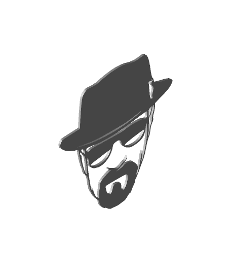 Heisenberg Breaking Bad Art 2D.stl by jefferson.moraes full viewable 3d model