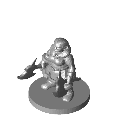Female Dwarf Barbarian 3d model