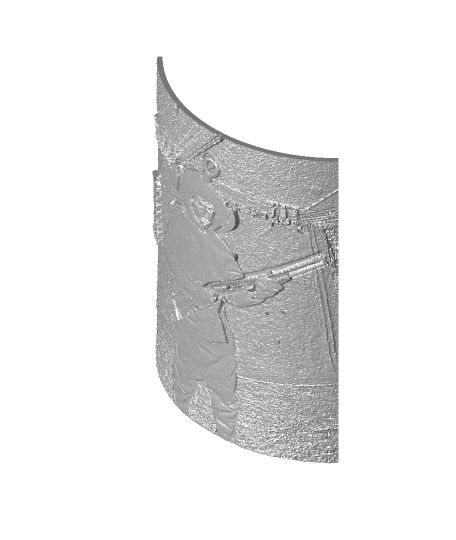 Teletubbie with Shotgun Lithophane  by nathaa2024 full viewable 3d model